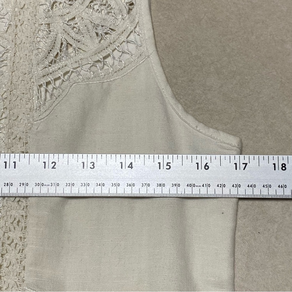 Moulinette Soeurs Anthropologie Lace Garden Shift Dress Ivory Cream Size 2 - Picture 9 of 16